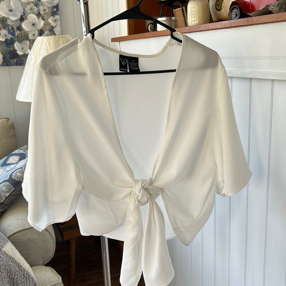 White crop top